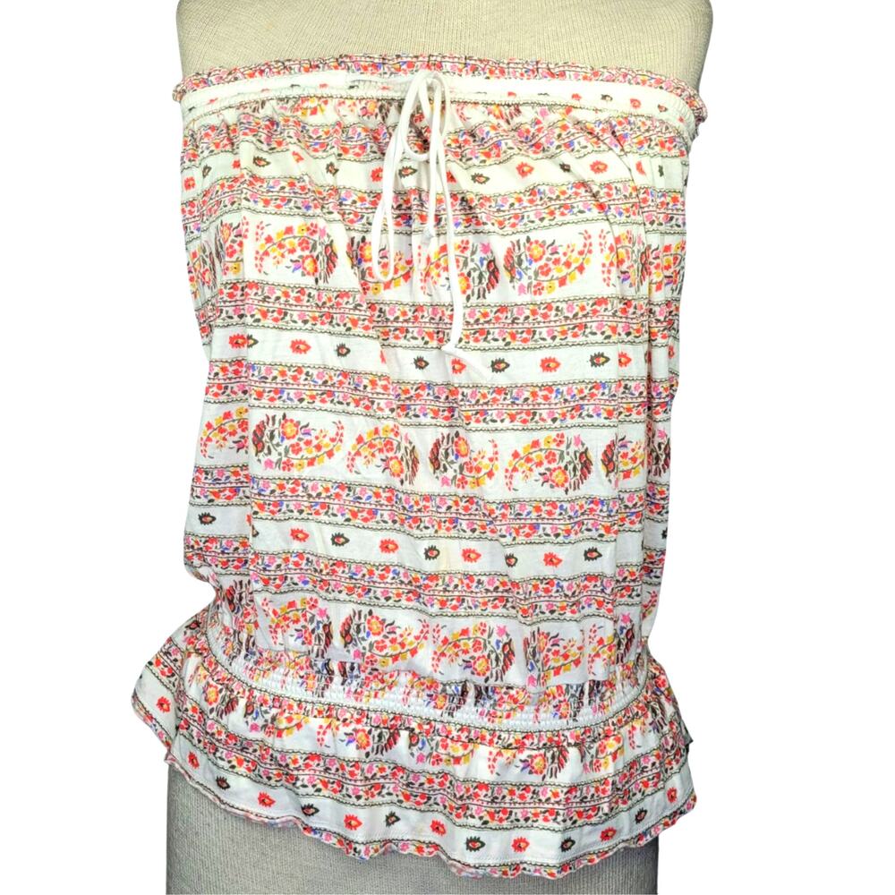 Bandeau Cotton Blend Top Size Medium